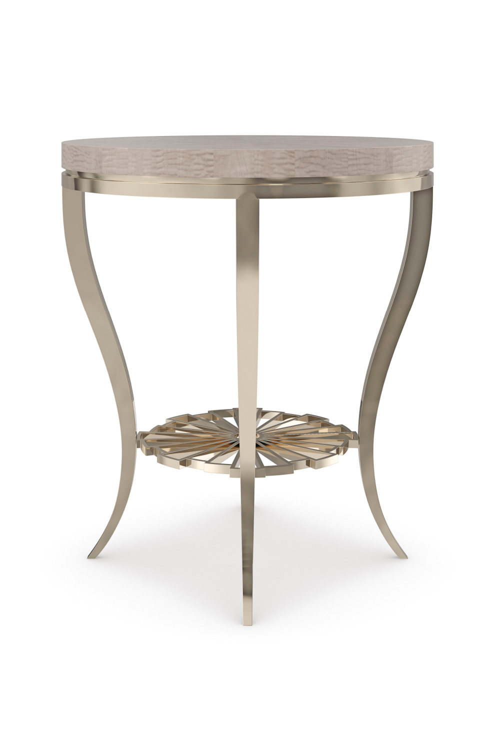 Art Deco Silver Accent Table | Caracole Plié | Caracole.eu.com
