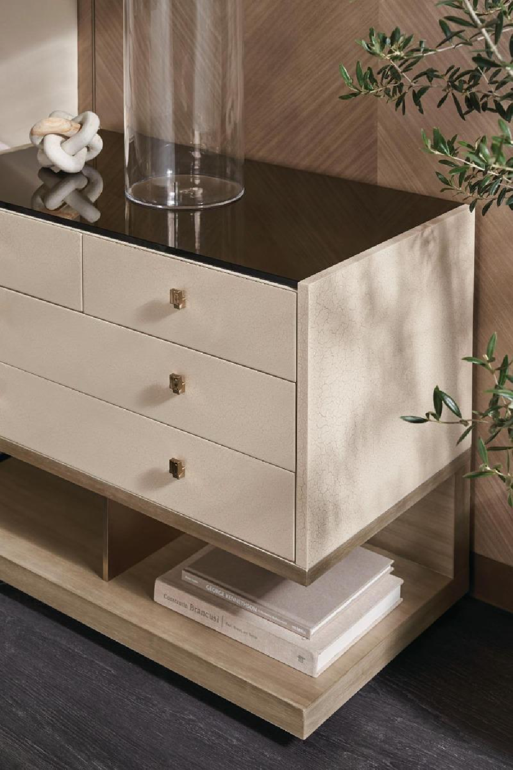 Modern Ivory Nightstand | Caracole Odyssey