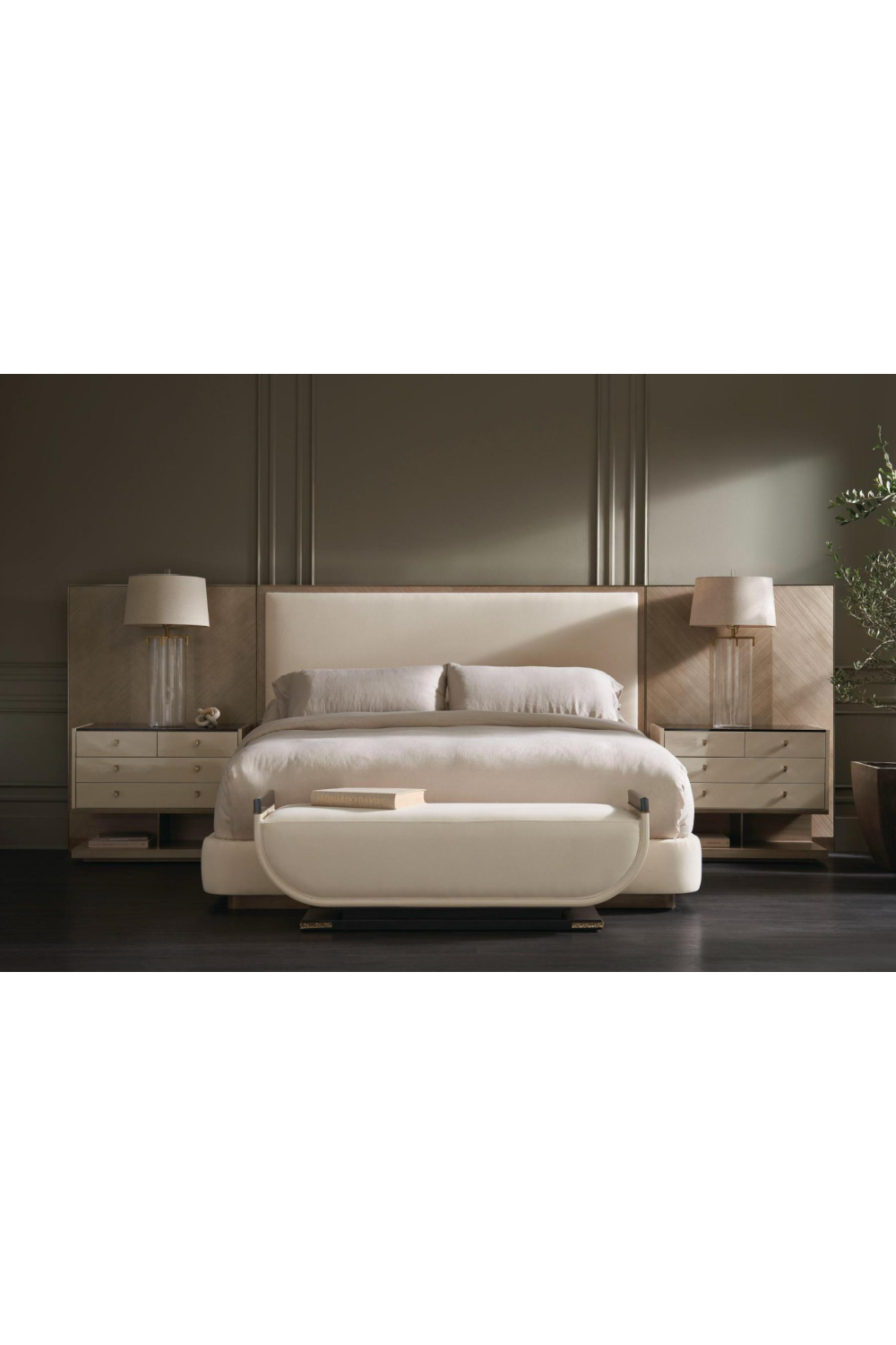 Modern Ivory Nightstand | Caracole Odyssey