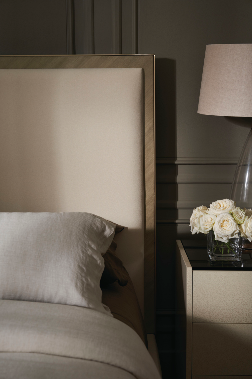 Cream 3-Drawer Nightstand | Caracole Iliad | Oroa.com