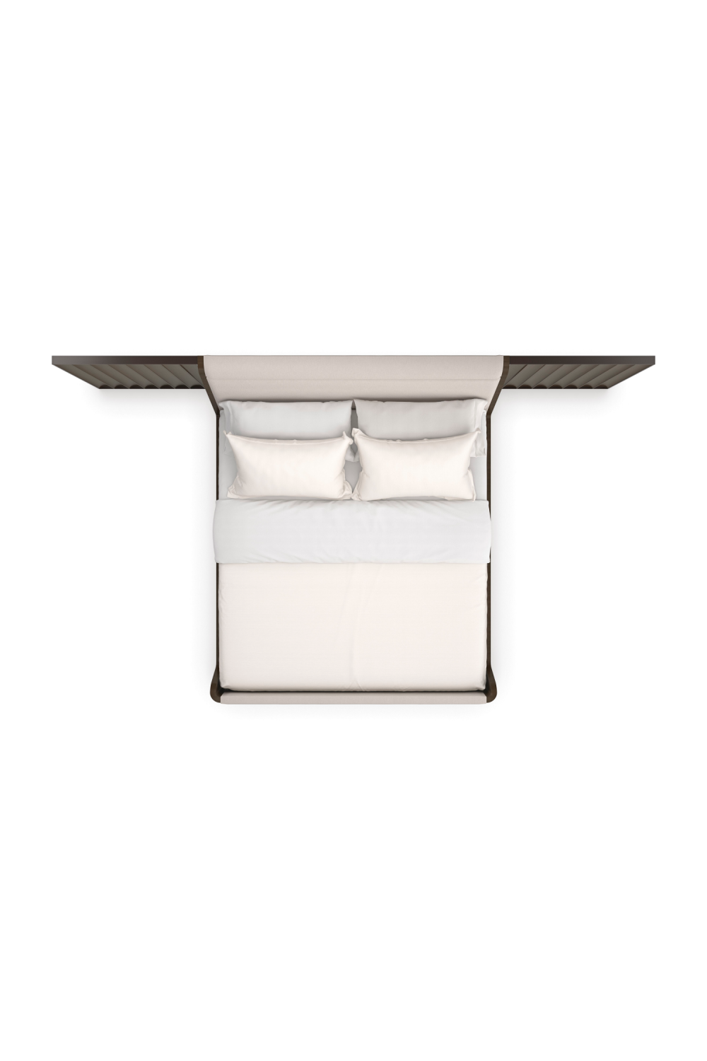 Dark Brown Modern Bed | Caracole Slow Wave | Caracole.eu.com