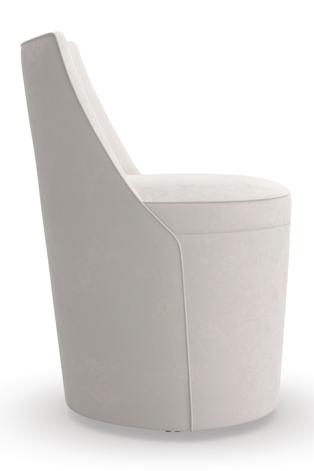 Microfiber Modern Dining Chair | Caracole Barrel Roll | Caracole.eu.com