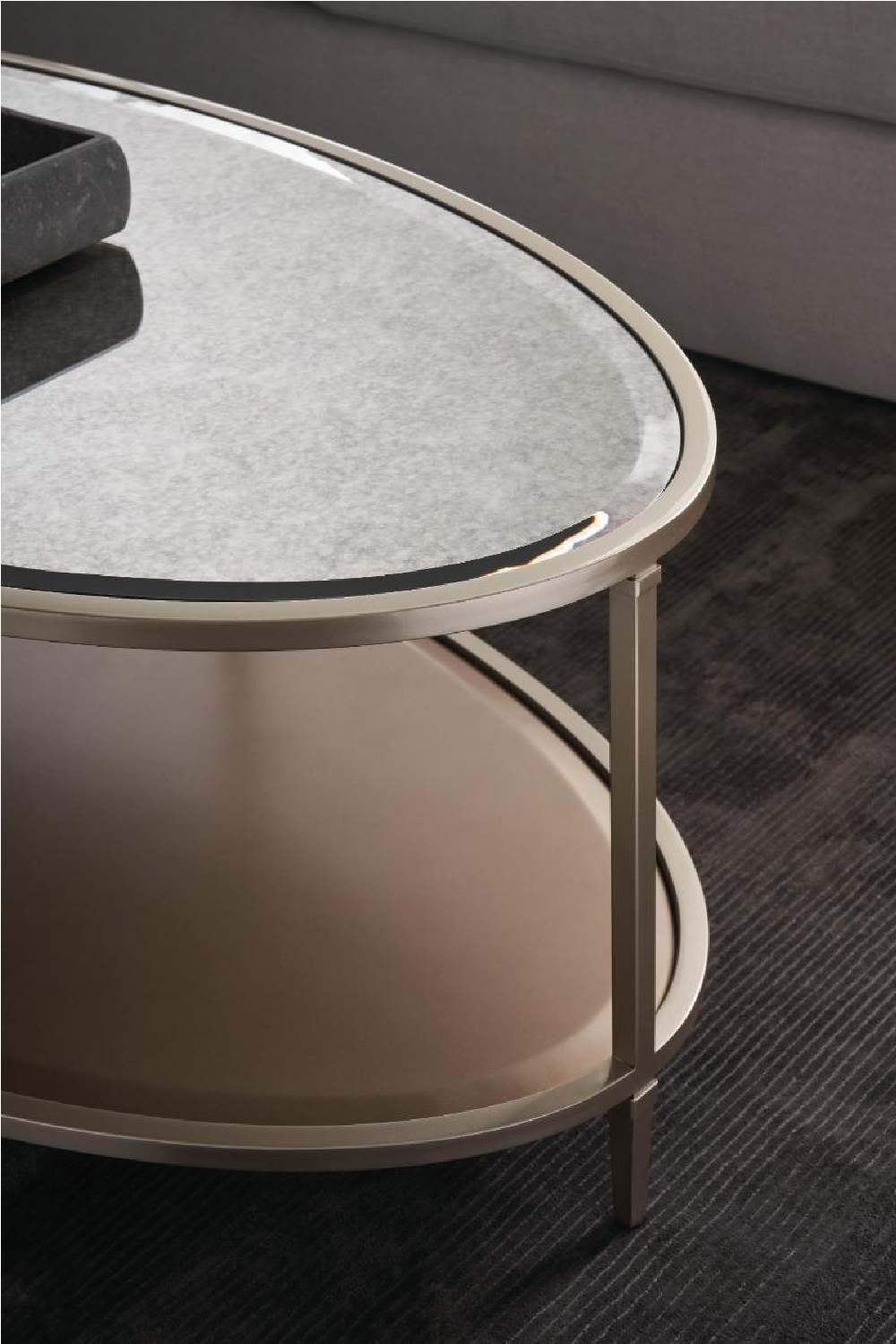 Oval Mirror Cocktail Table | Caracole Shimmer | Caracole.eu.com
