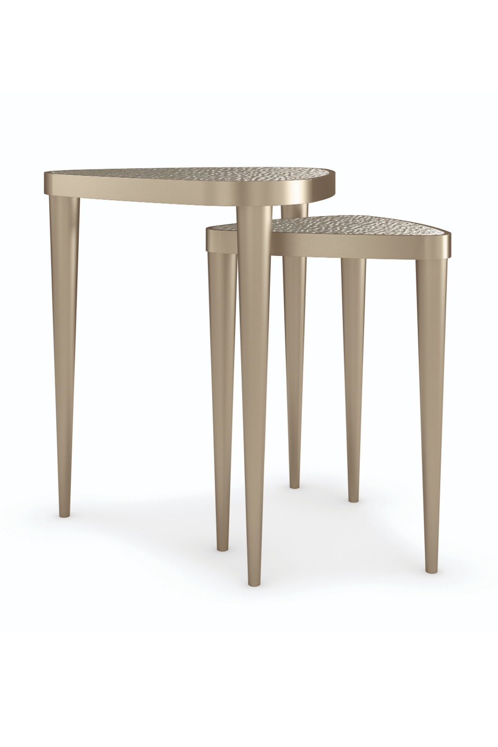Brushed Gold Nested Side Tables (2) | Caracole Cuff Links | Caracole.eu.com