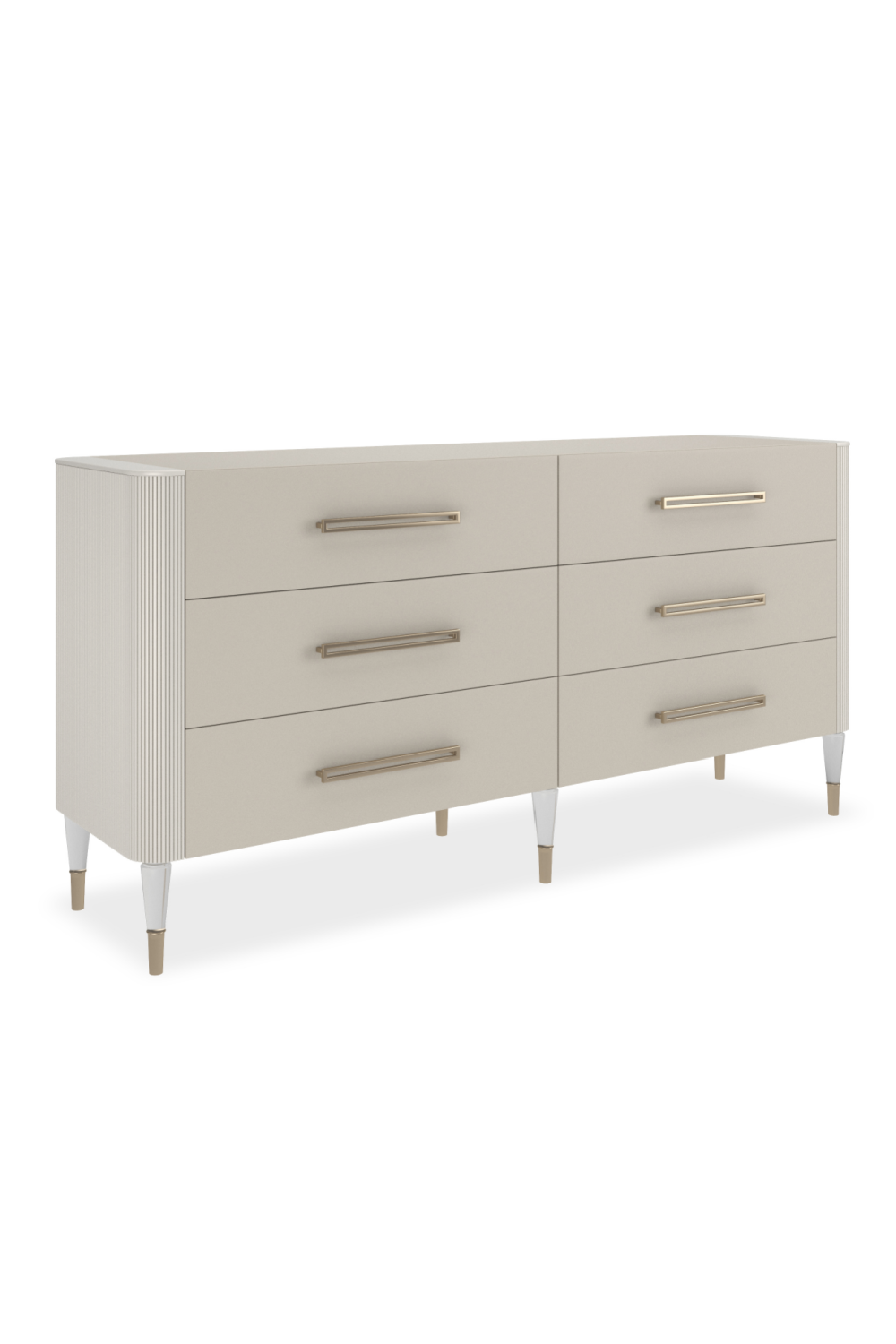 Pearlescent Vinyl 6-Drawer Dresser | Caracole Love It | Caracole.eu.com
