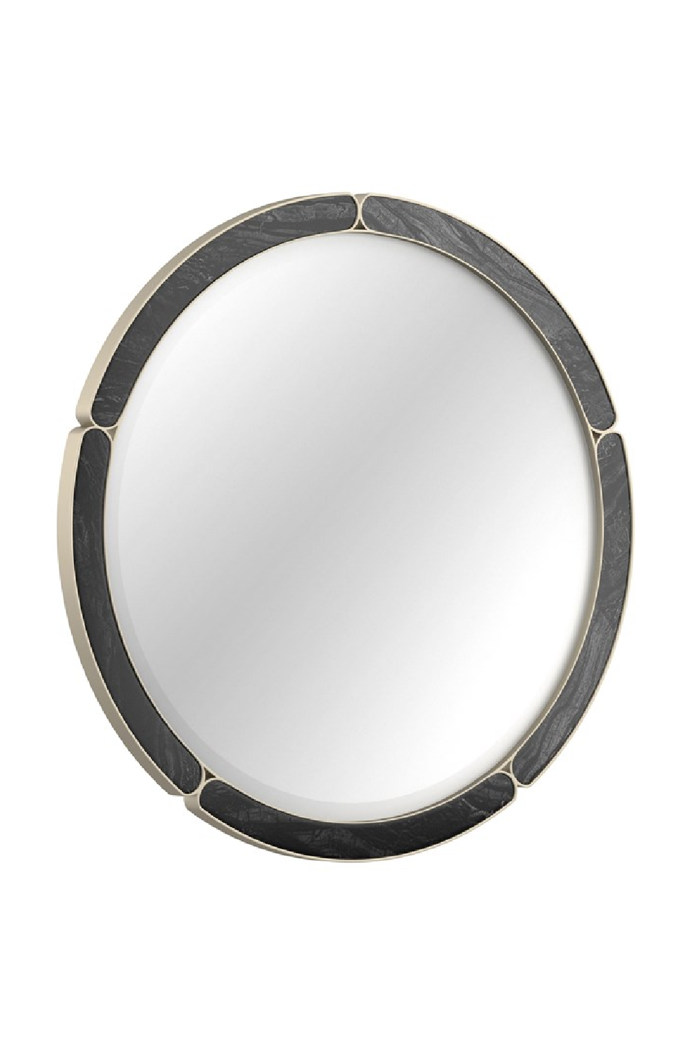 Black Stone Round Mirror | Caracole Cabochon | Caracole.eu.com