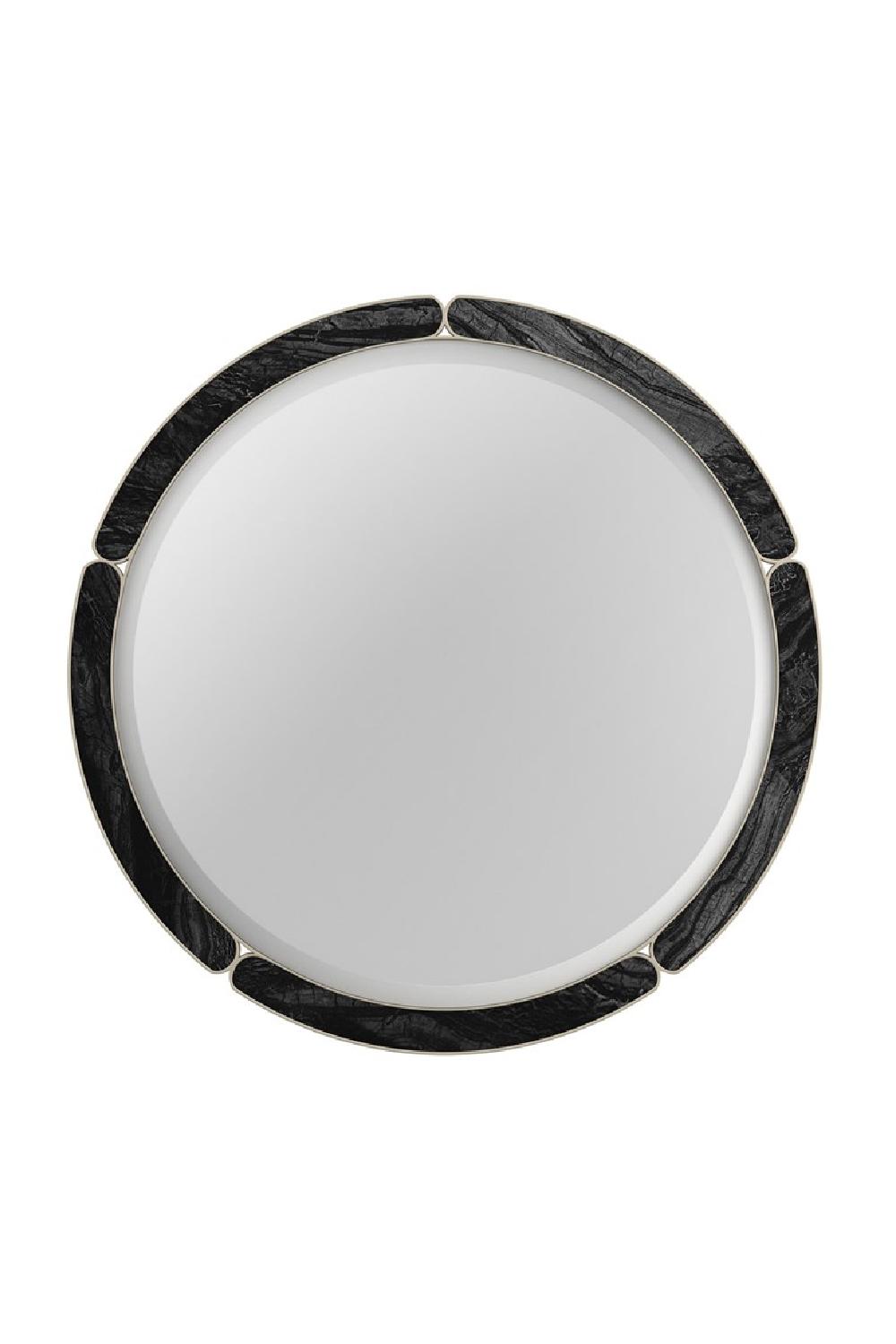 Black Stone Round Mirror | Caracole Cabochon | Caracole.eu.com