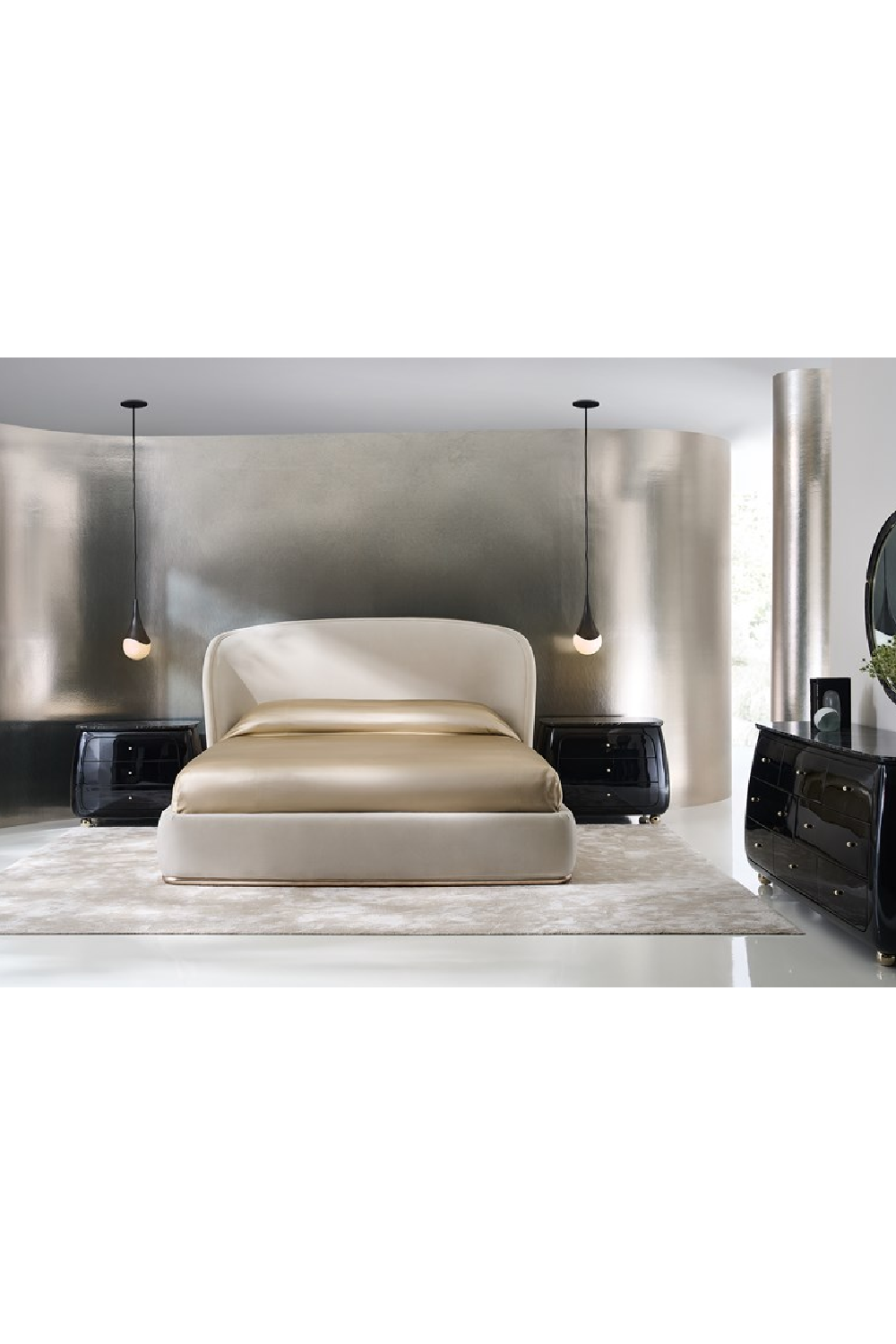 Black Stone Round Mirror | Caracole Cabochon | Caracole.eu.com