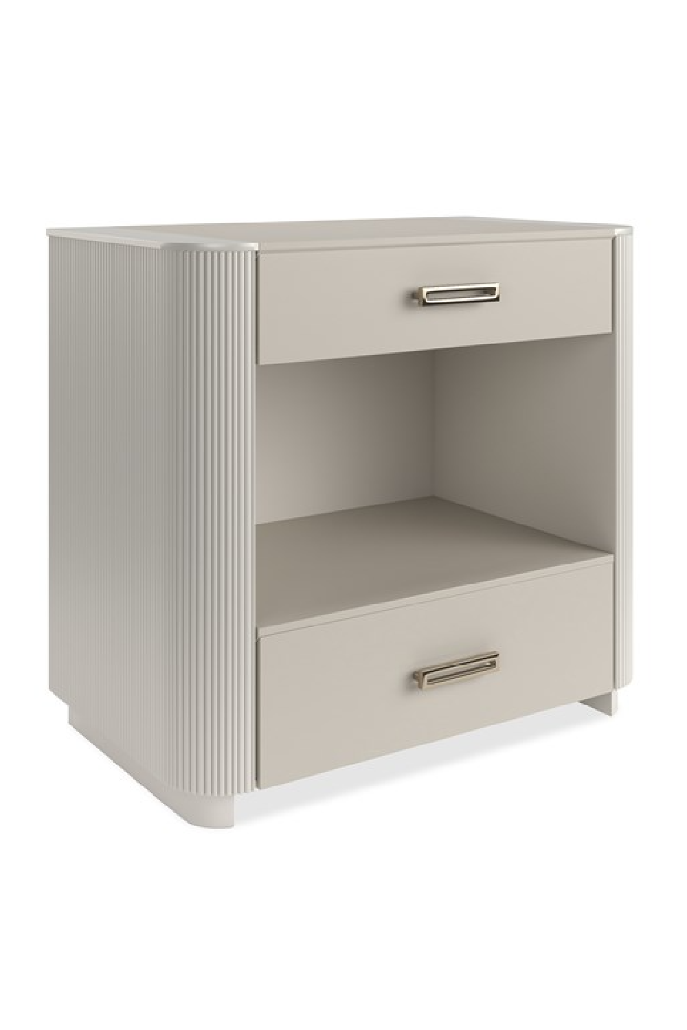 Fluted Sides 2-Drawer Nightstand L | Caracole Love-Ly! | Caracole.eu.com