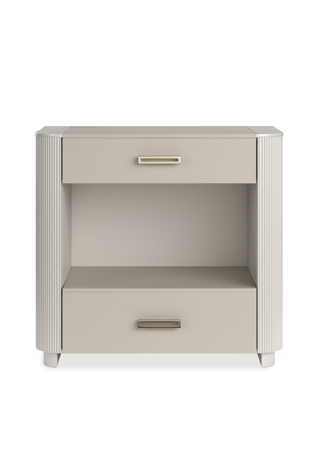 Fluted Sides 2-Drawer Nightstand L | Caracole Love-Ly! | Caracole.eu.com