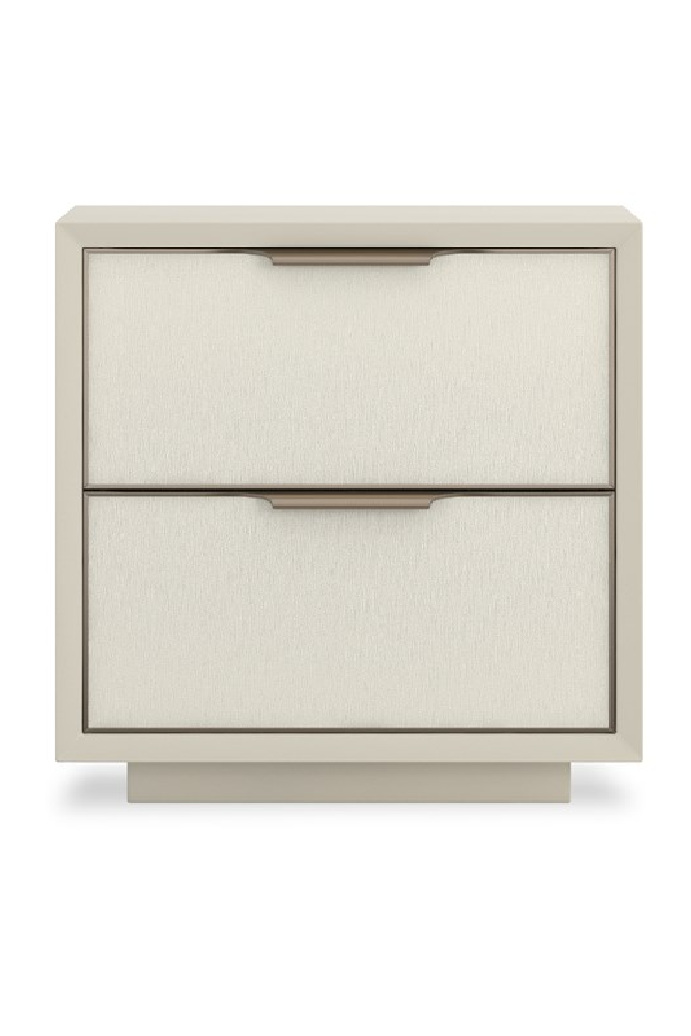 White Vinyl 2-Drawer Nightstand | Caracole Double Wrap | Oroa.com