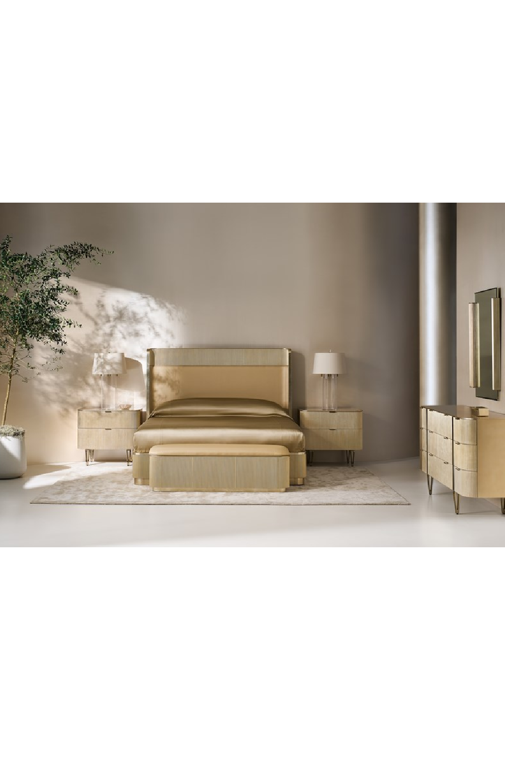 Birch Reeded 2-Drawer Nightstand | Caracole True Love | Oroa.com