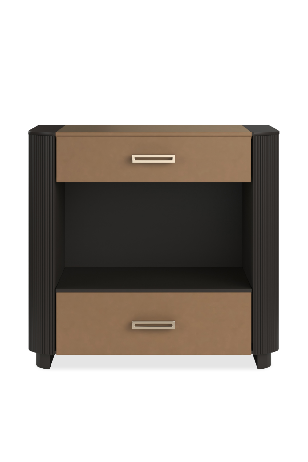 Fluted Sides 2-Drawer Nightstand L | Caracole Love-Ly! | Caracole.eu.com