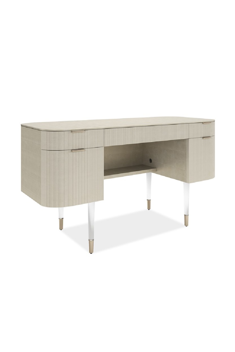 Ridged 2-Drawer Desk | Caracole Lady Love | Caracole.eu.com