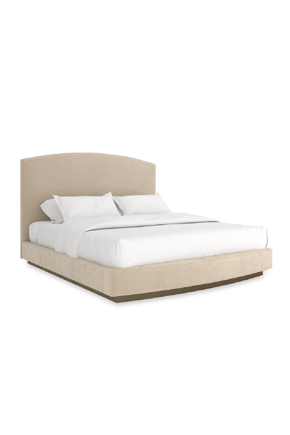 Cream Suede King Bed | Caracole Artoise | Caracole.eu.com