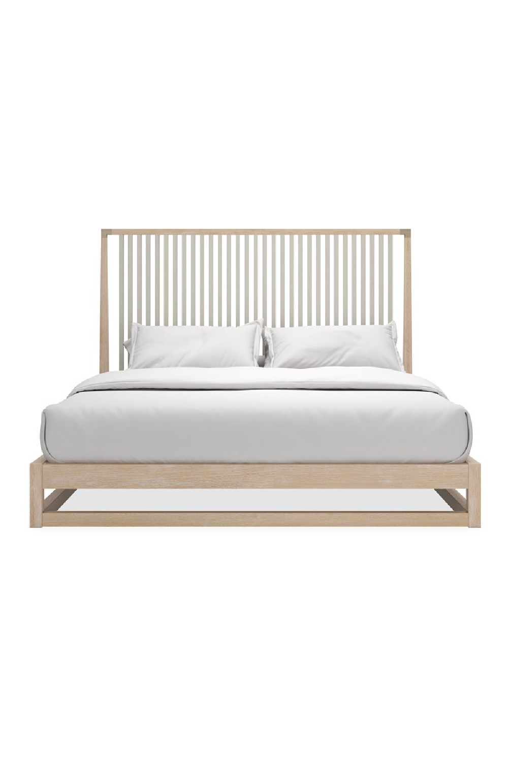 Slatted Oak King Bed | Caracole Pinstripe | Caracole.eu.com
