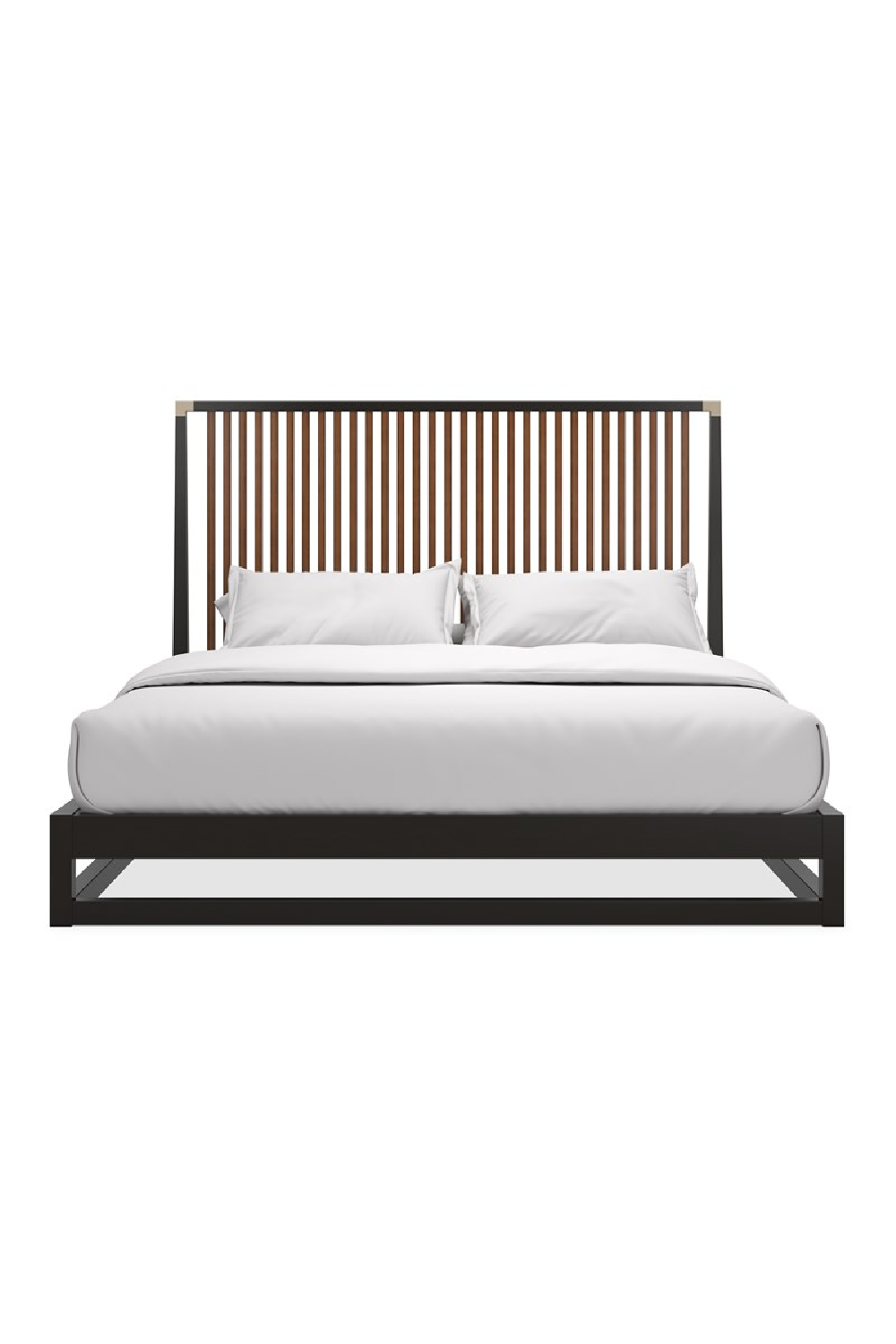 Slatted Oak King Bed | Caracole Pinstripe | Caracole.eu.com
