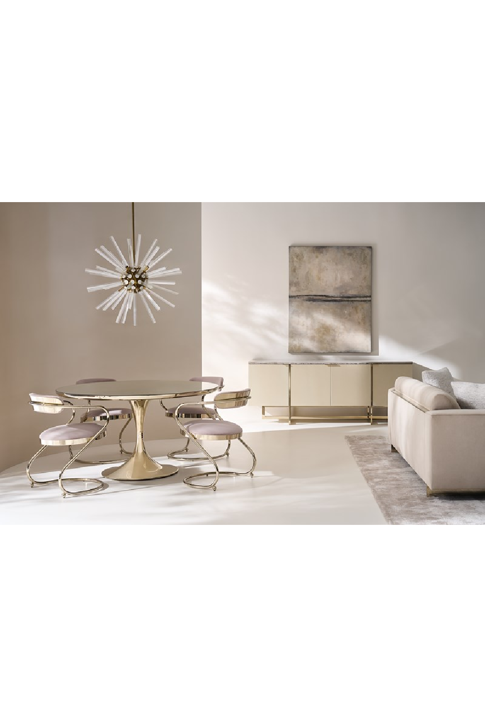 Gold Tulip Dining Table | Caracole Semper | Caracole.eu.com