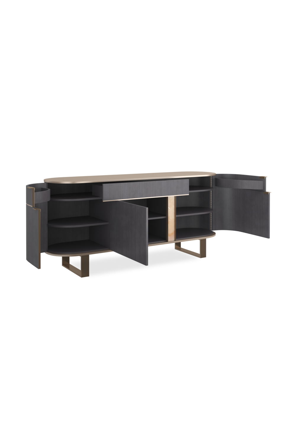 Gold Top 3-Door Sideboard | Caracole Piet | Caracole.eu.com