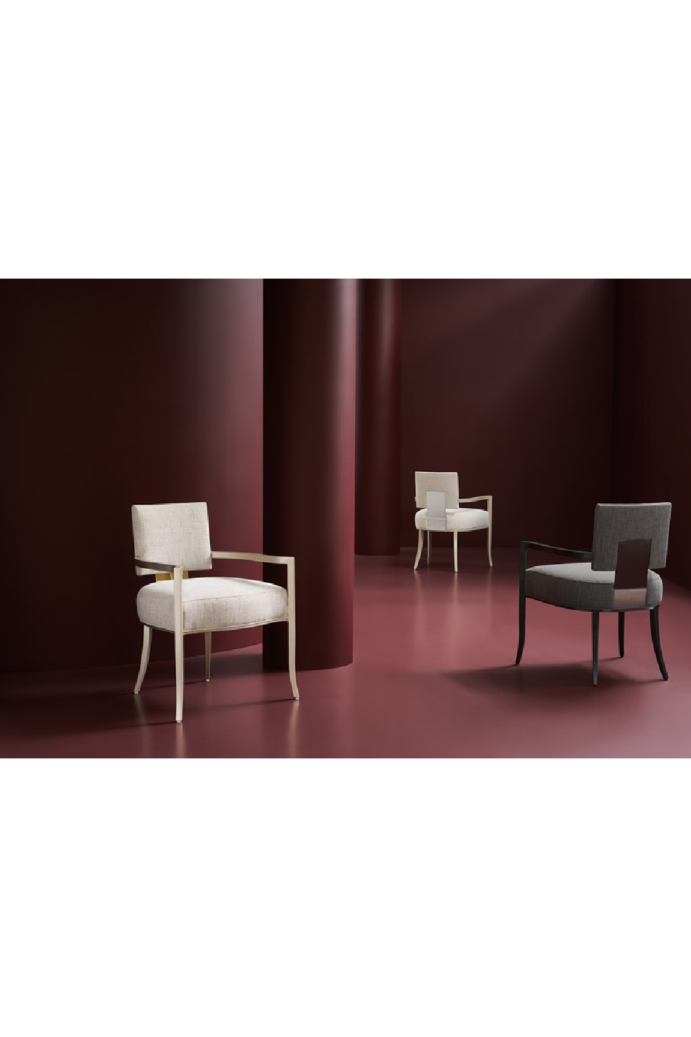 Square Back Dining Armchair | Caracole Reserved Seating | Caracole.eu.com