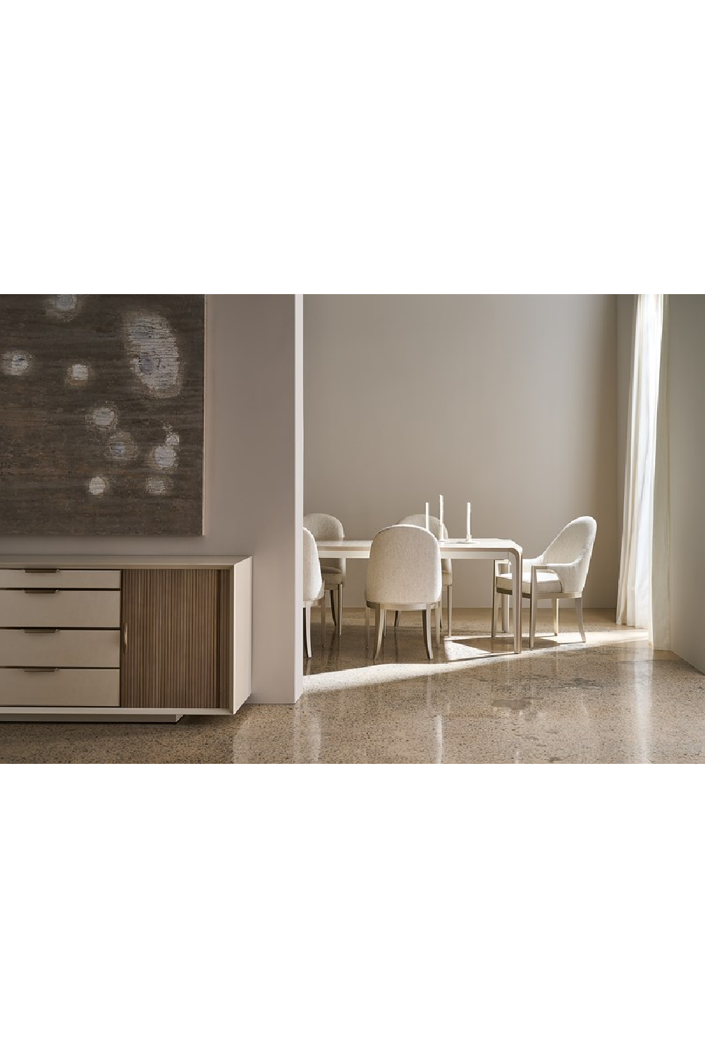 Ecru Arched-Back Side Chair | Caracole Natural Choice | Caracole.eu.com