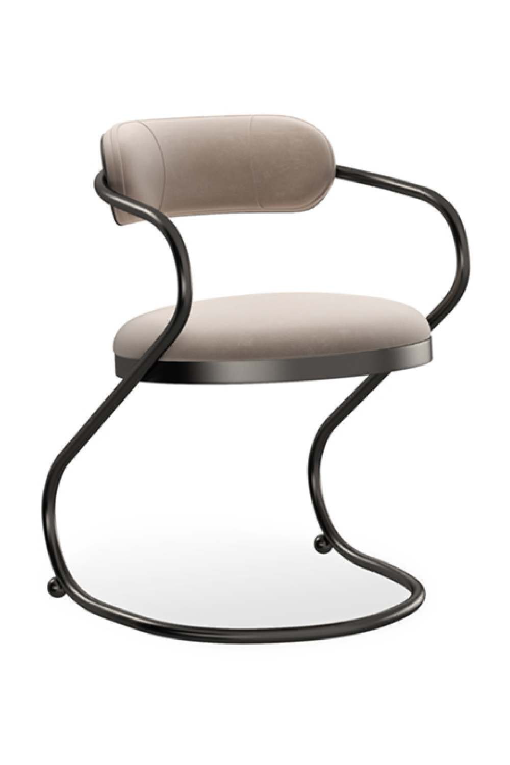 Wavy Bronze Framed Dining Chair | Caracole Retrospect | Caracole.eu.com