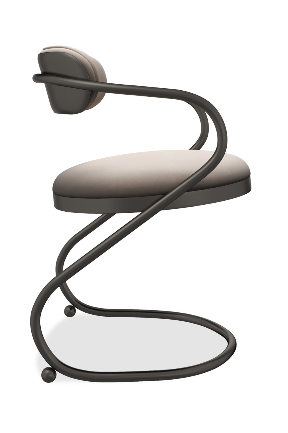 Wavy Bronze Framed Dining Chair | Caracole Retrospect | Caracole.eu.com