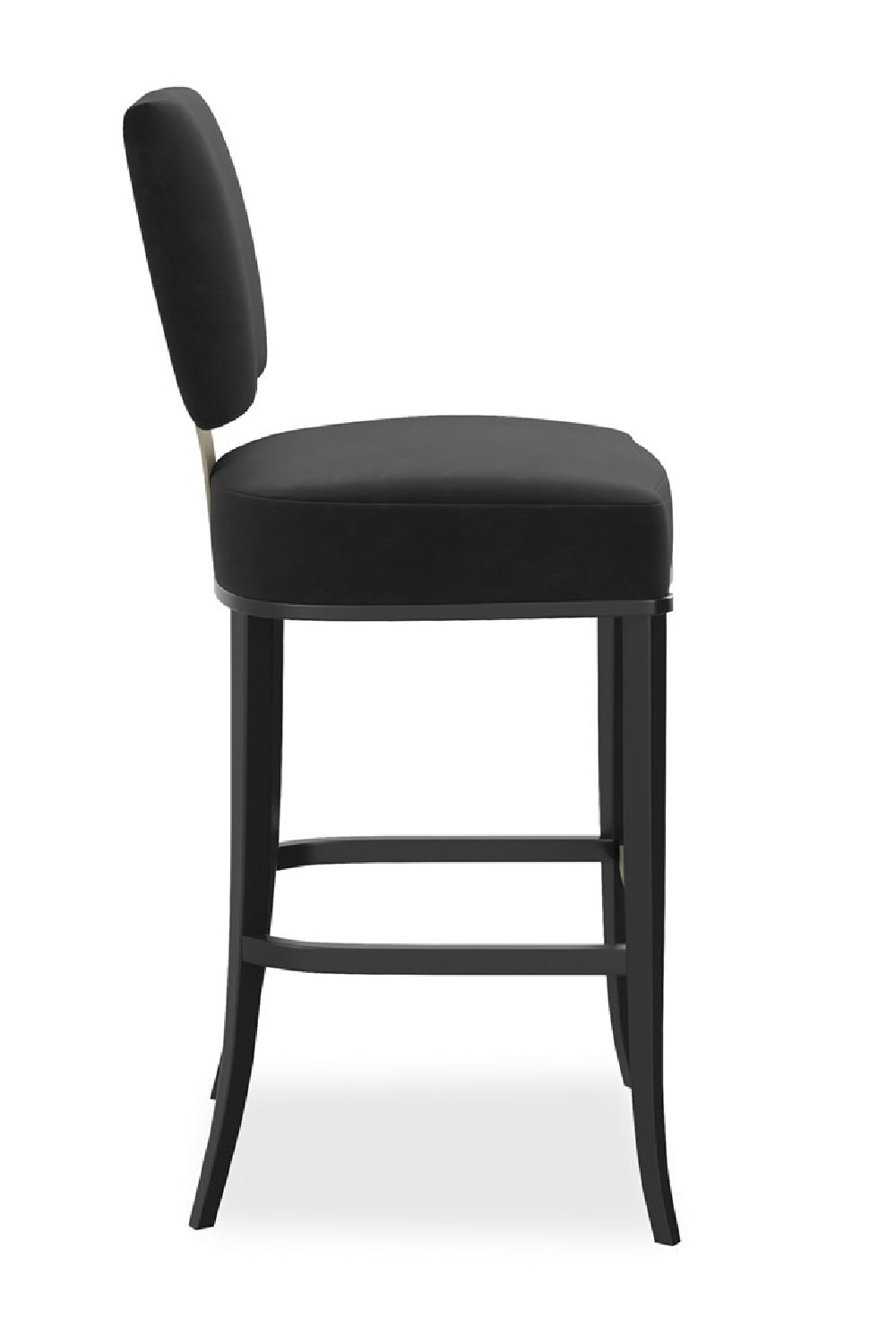 Black Square-Back Bar Stool | Caracole Reserved Seating | Caracole.eu.com