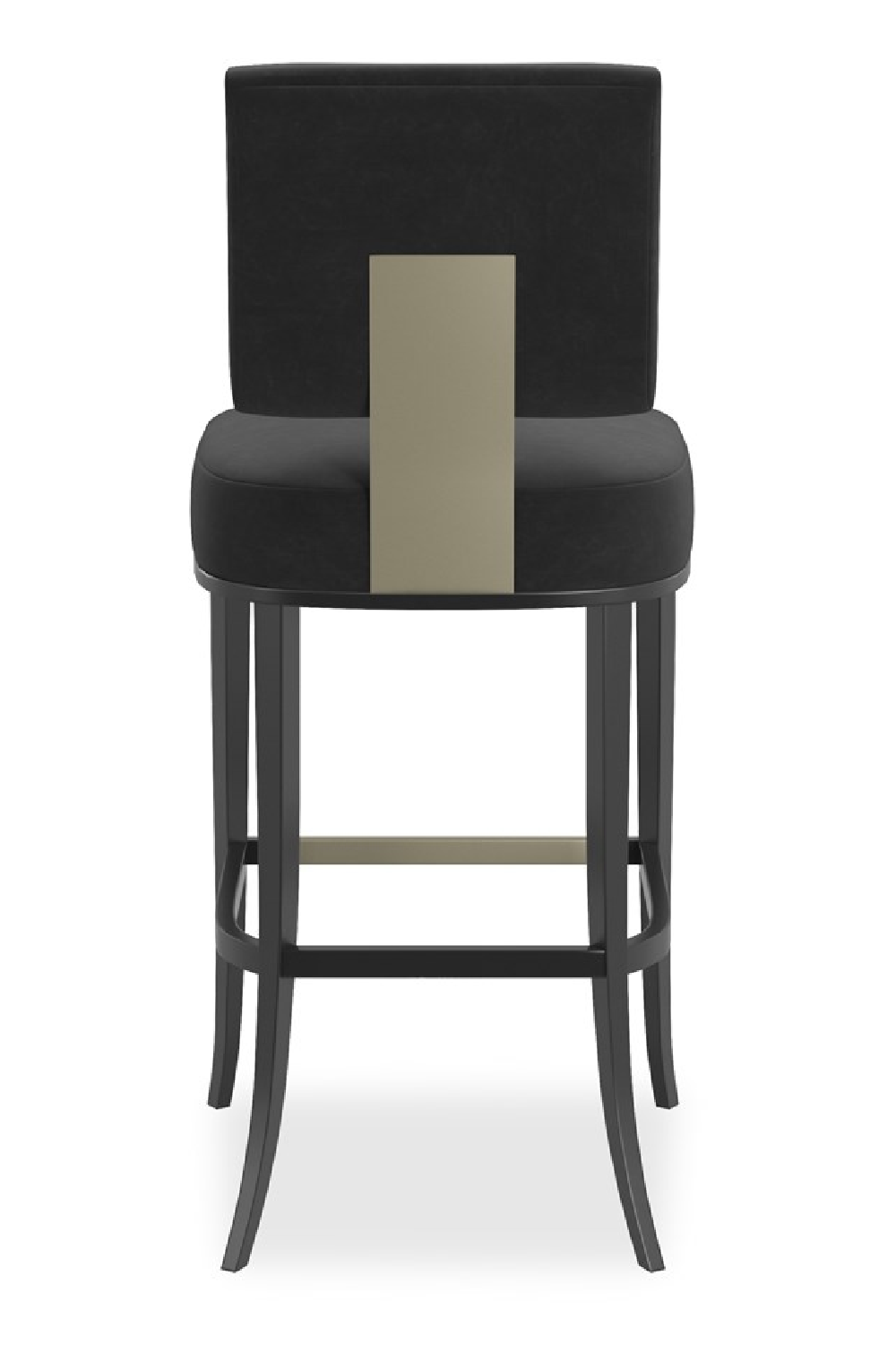 Black Square-Back Bar Stool | Caracole Reserved Seating | Caracole.eu.com
