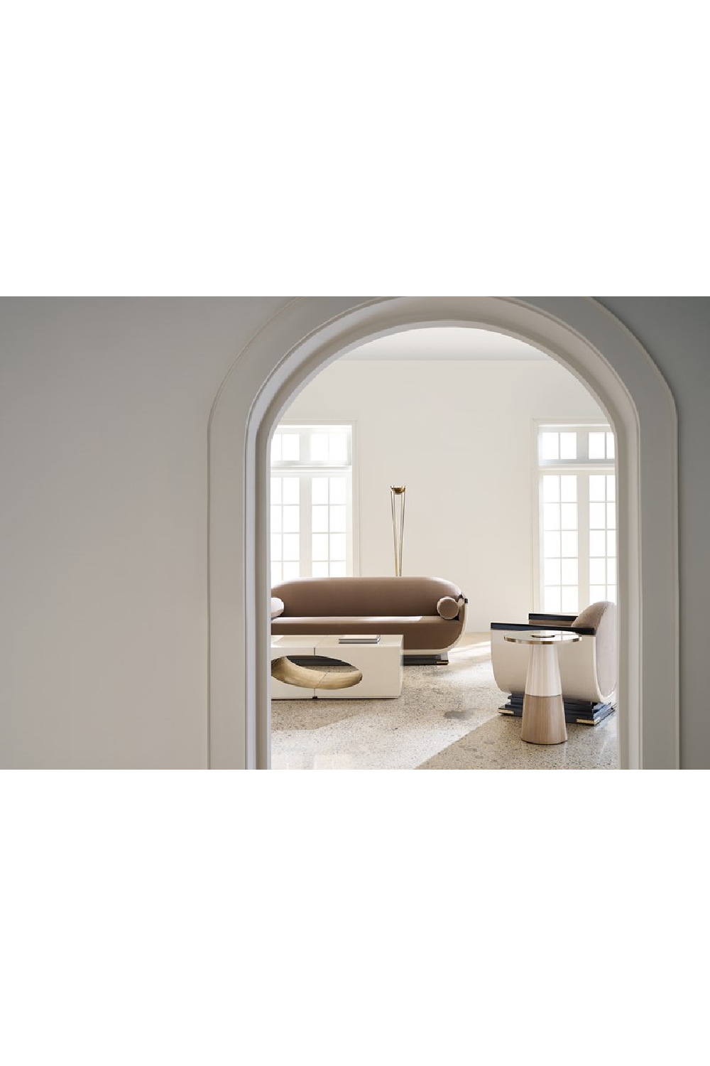 Oval Inset Coffee Table | Caracole Chasm | Caracole.eu.com