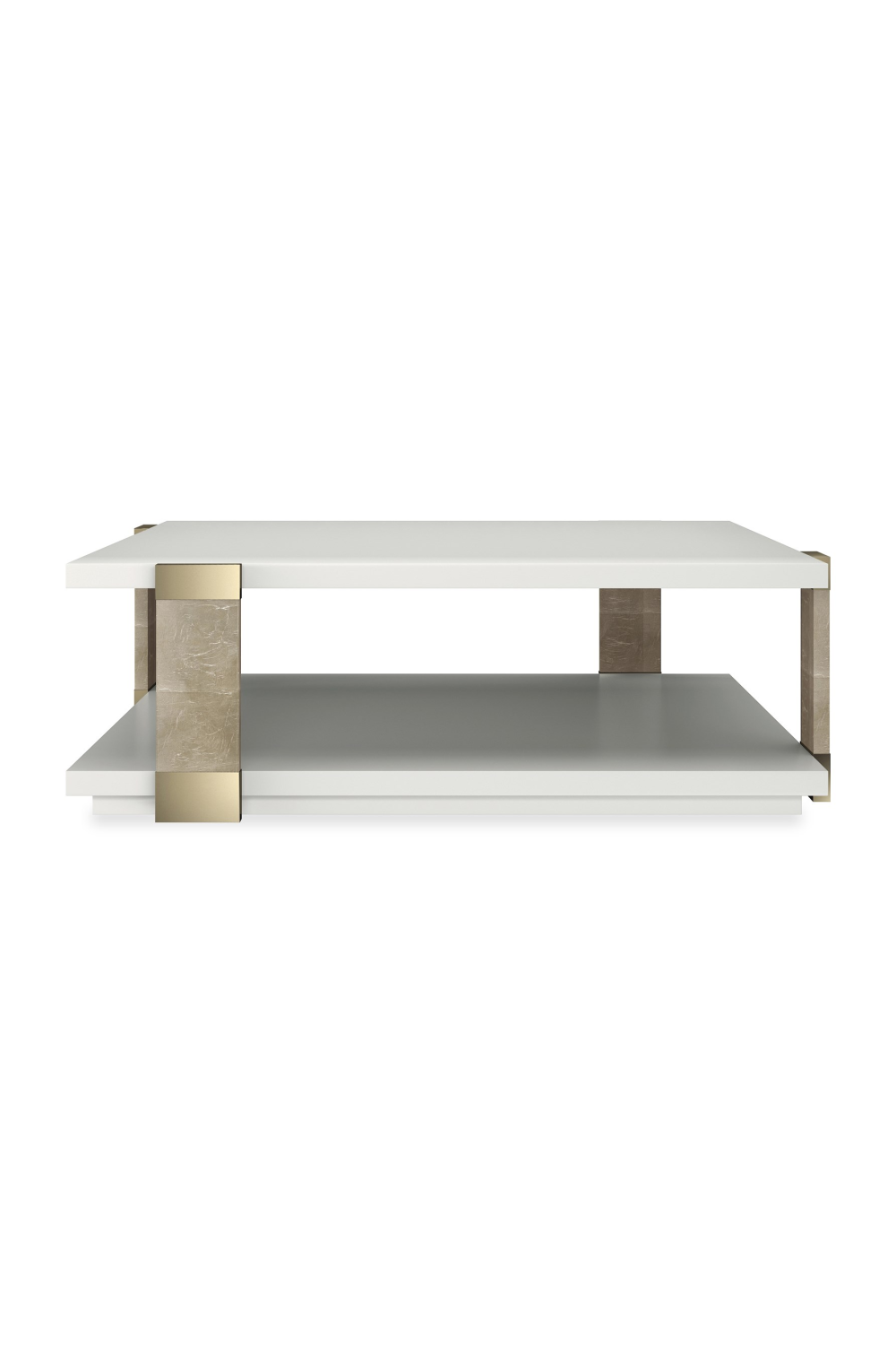Gold Accent Square Coffee Table | Caracole I'll Take The Corner | Caracole.eu.com