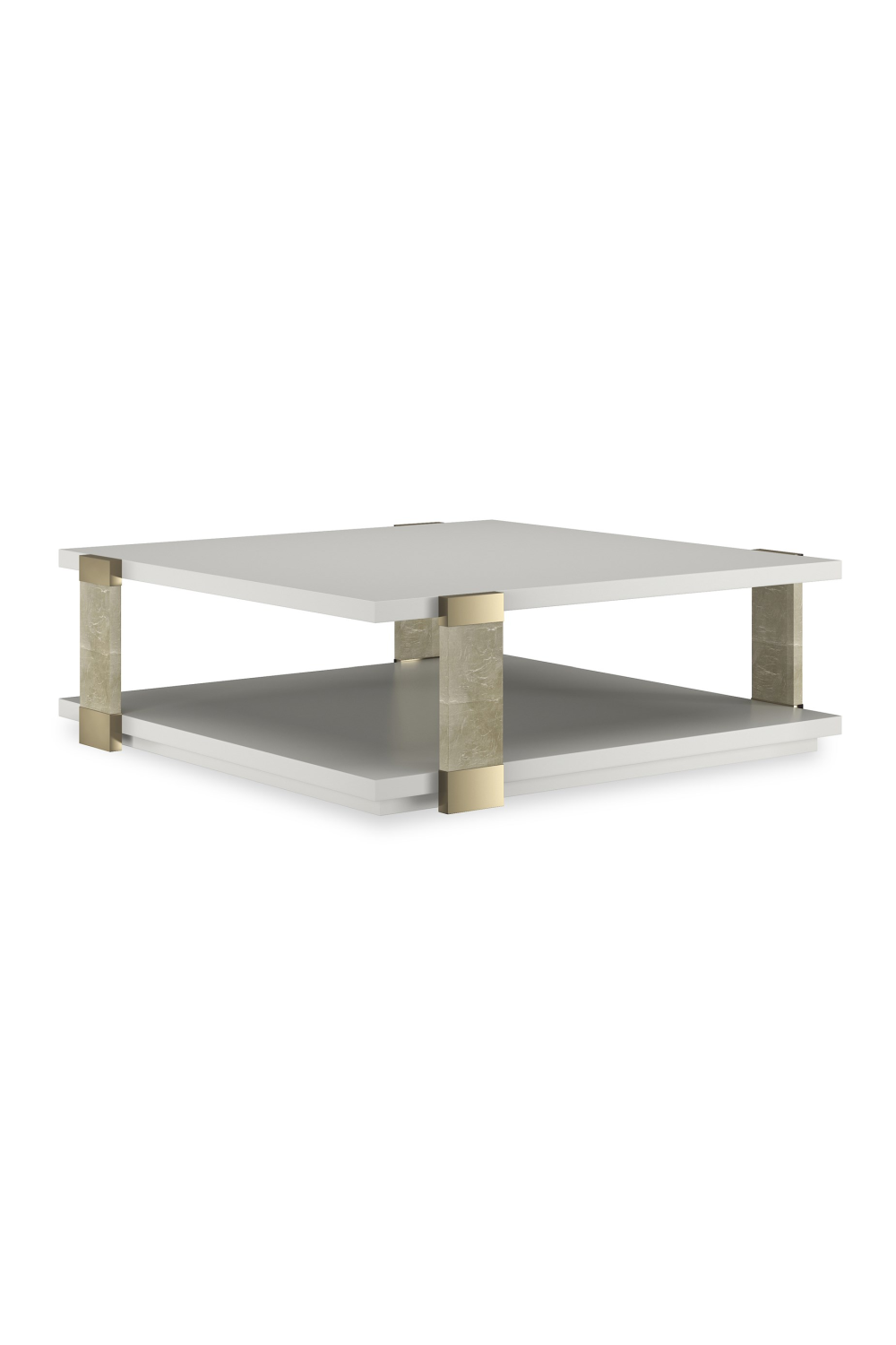 Gold Accent Square Coffee Table | Caracole I'll Take The Corner | Caracole.eu.com