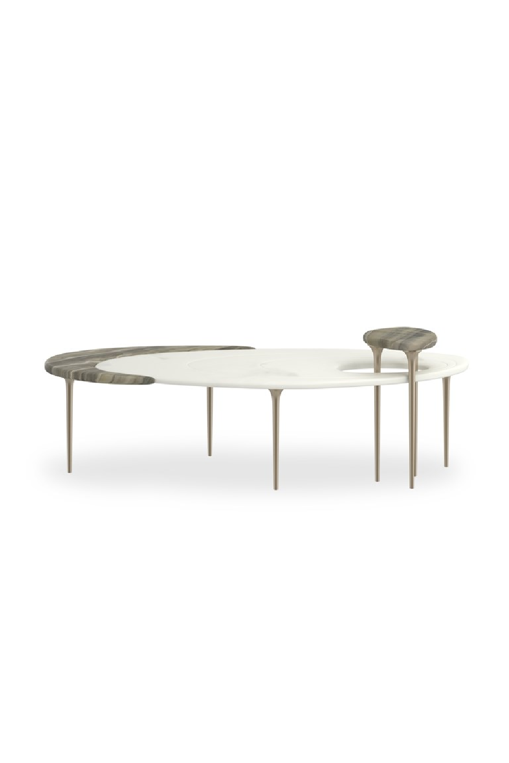 Oval Marble Modern Coffee Table | Caracole Resonance | Caracole.eu.com