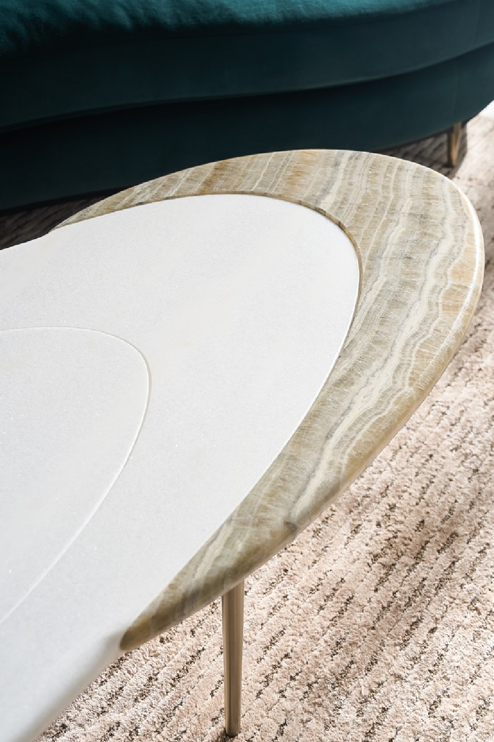 Oval Marble Modern Coffee Table | Caracole Resonance | Caracole.eu.com