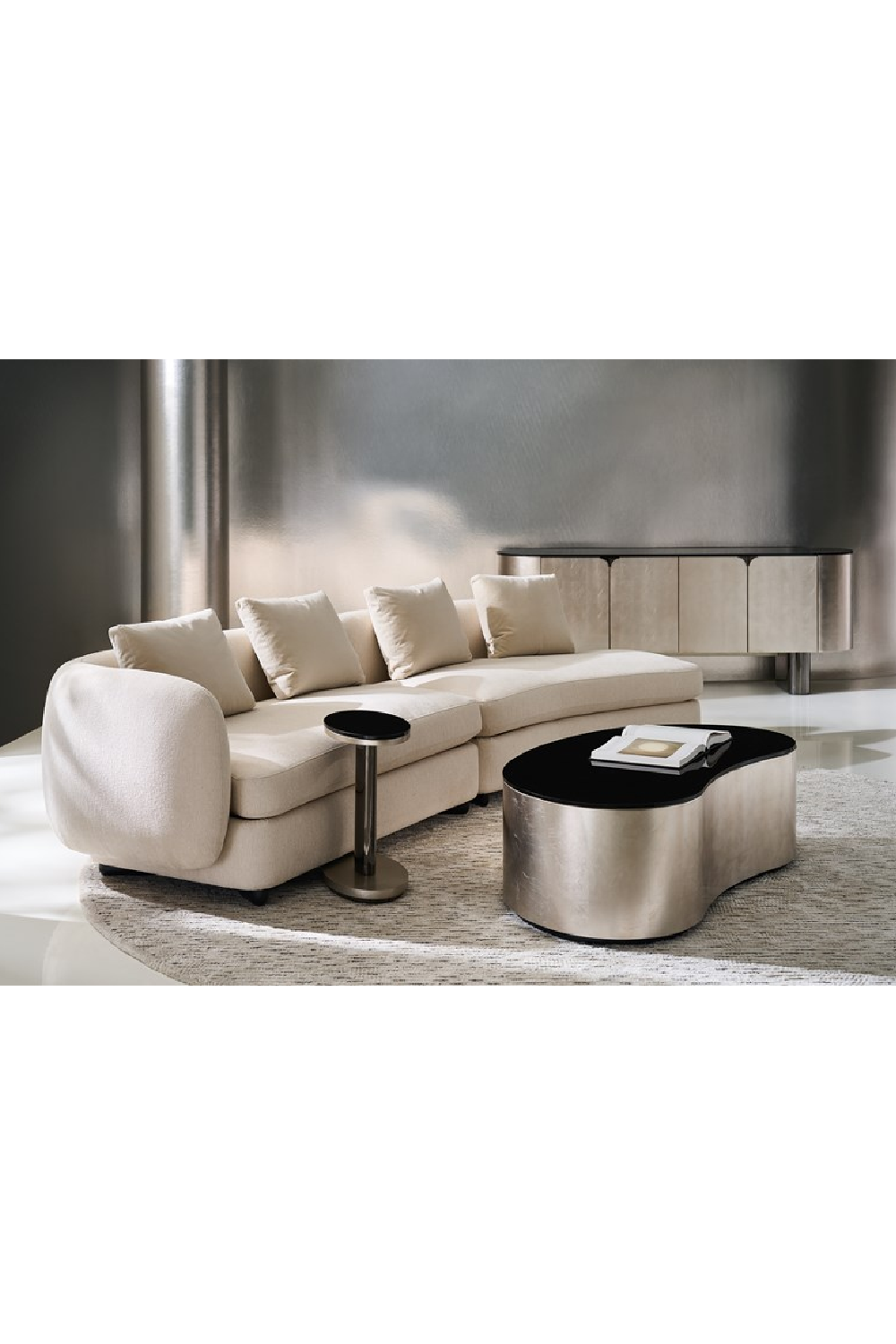 Double Cylindrical Side Table | Caracole Sun And Moon | Caracole.eu.com