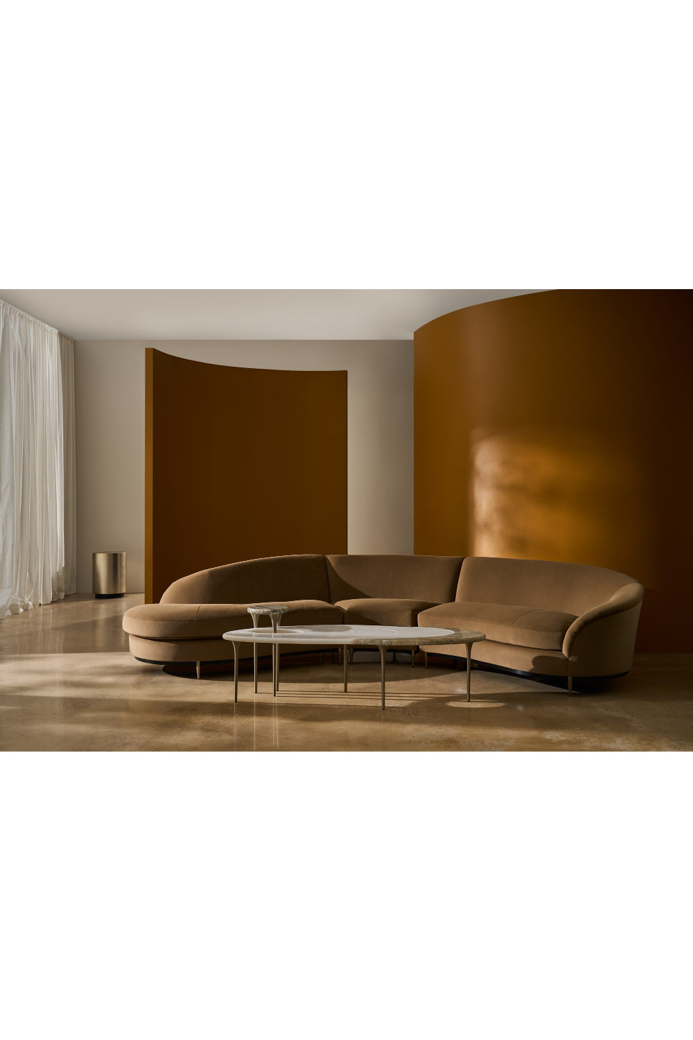 Taupe Silver End Table | Caracole Coffee Couture | Caracole.eu.com