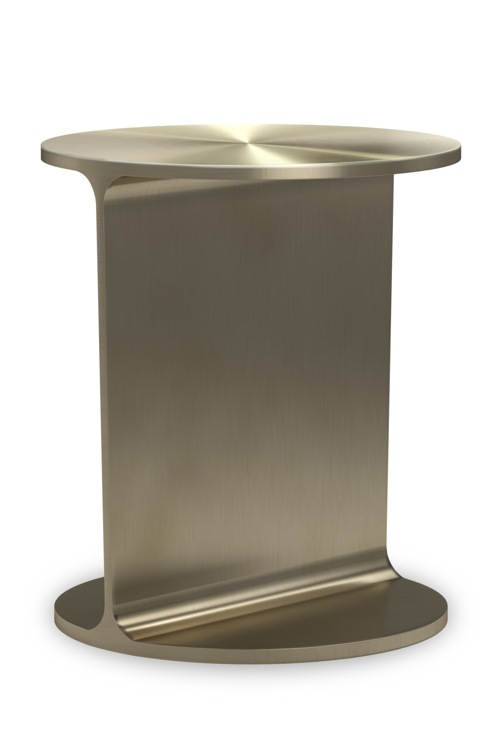 Brushed Gold Side Table | Caracole Rivet | Caracole.eu.com