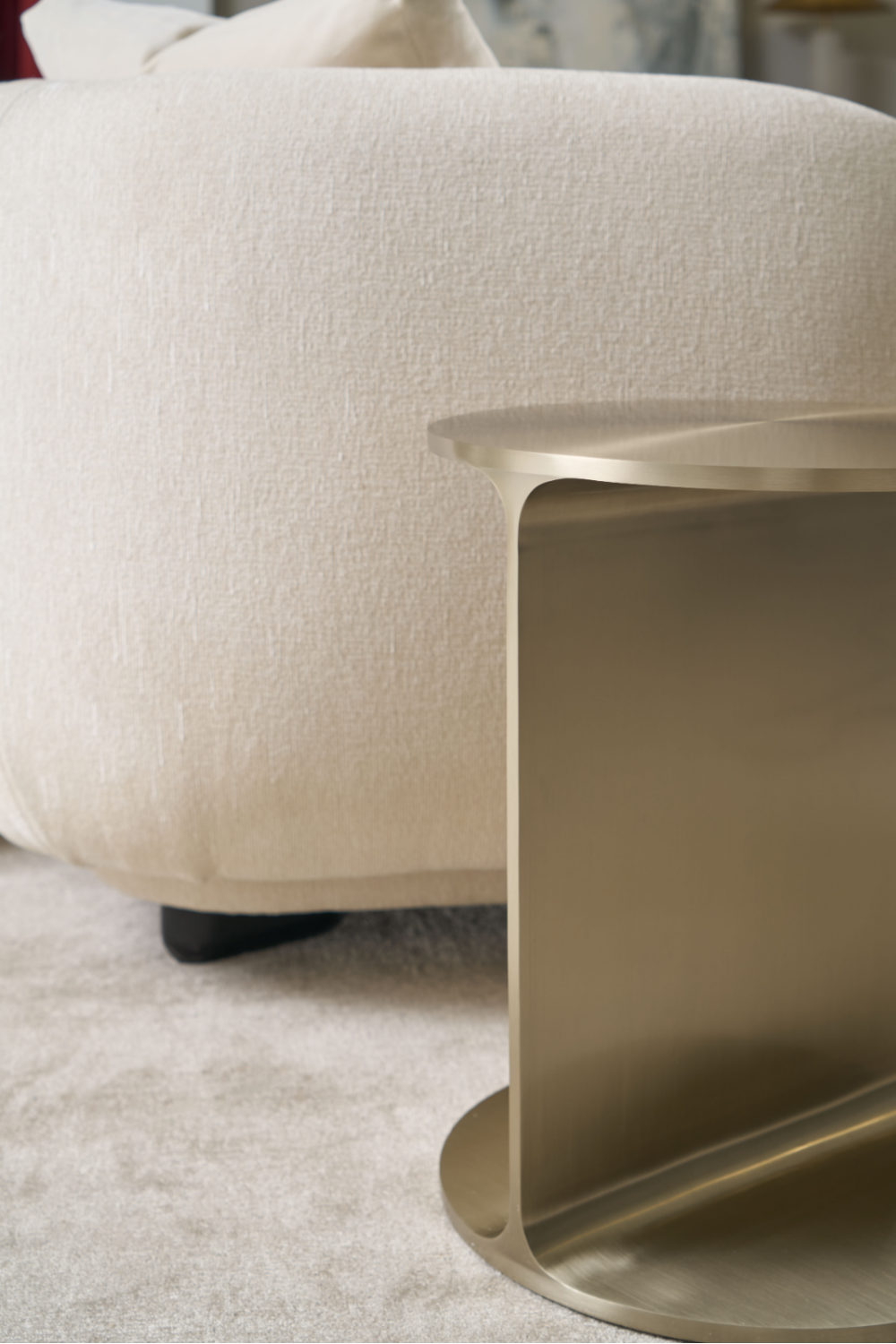 Brushed Gold Side Table | Caracole Rivet | Caracole.eu.com