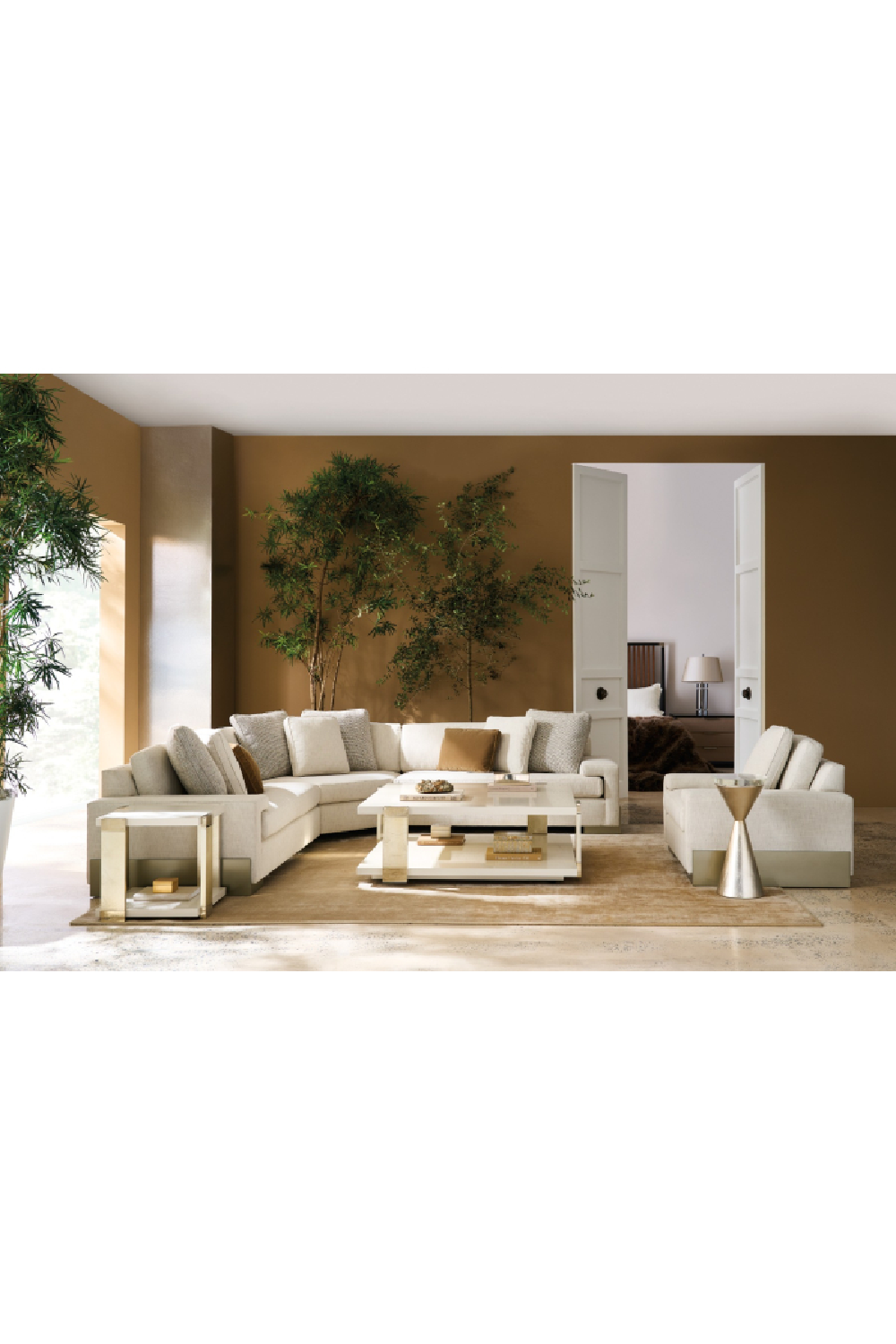 Hourglass Silver Side Table | Caracole Spy Glass | Caracole.eu.com