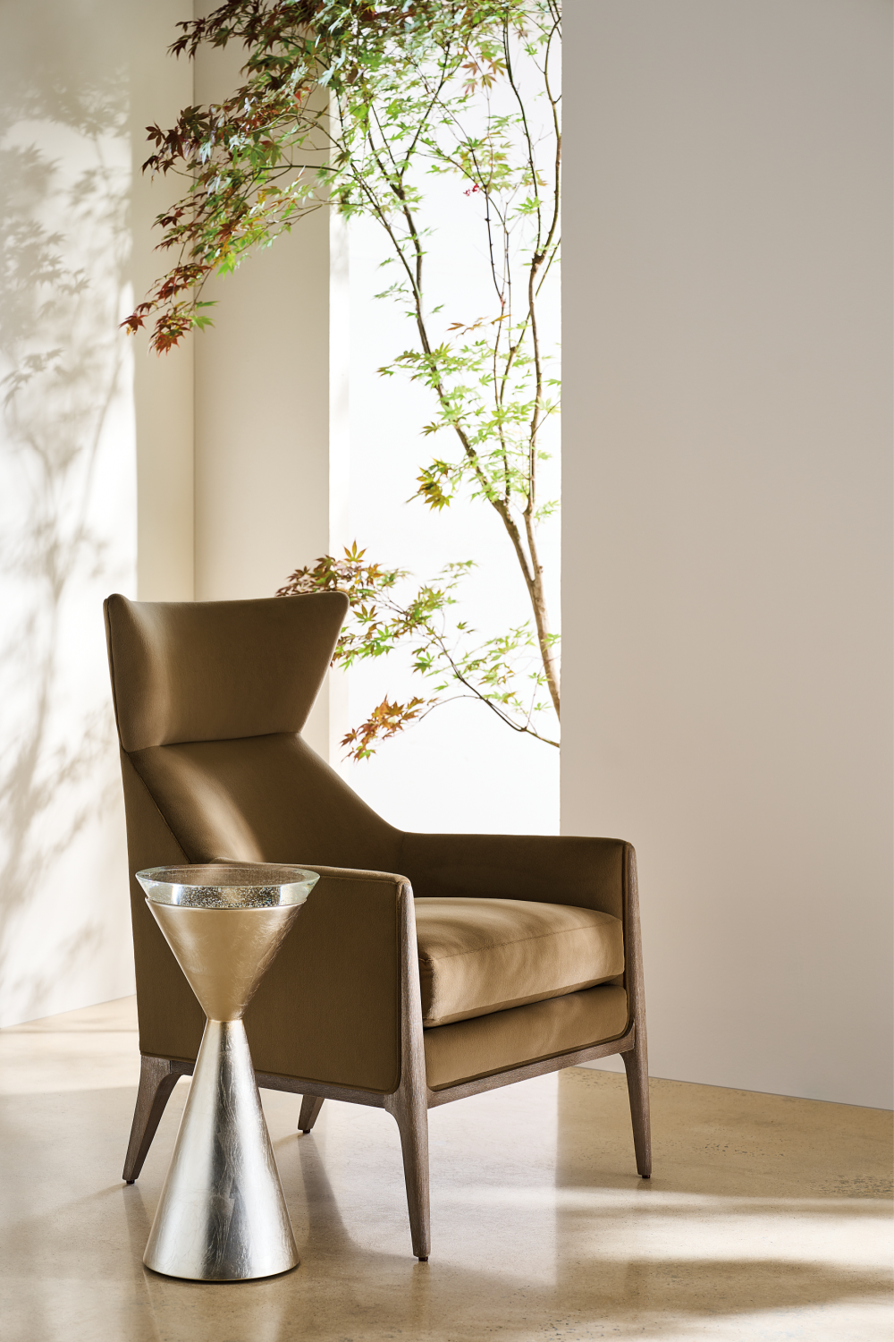 Hourglass Silver Side Table | Caracole Spy Glass | Caracole.eu.com