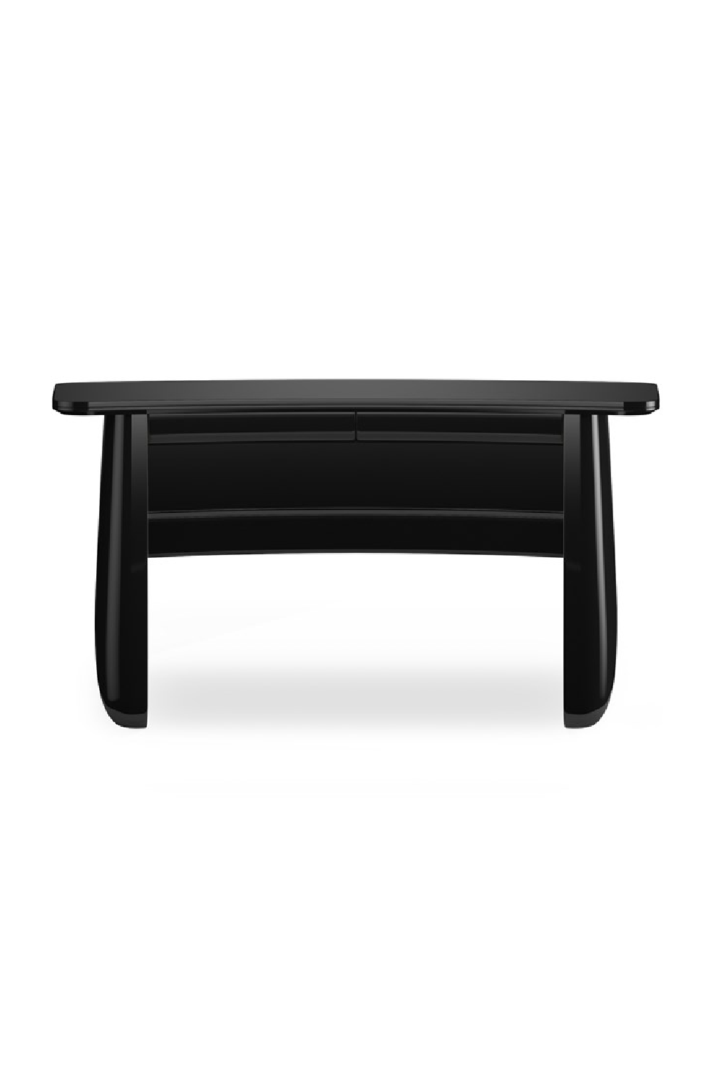 Black Glass 2-Drawer Desk | Caracole Cabochon | Caracole.eu.com