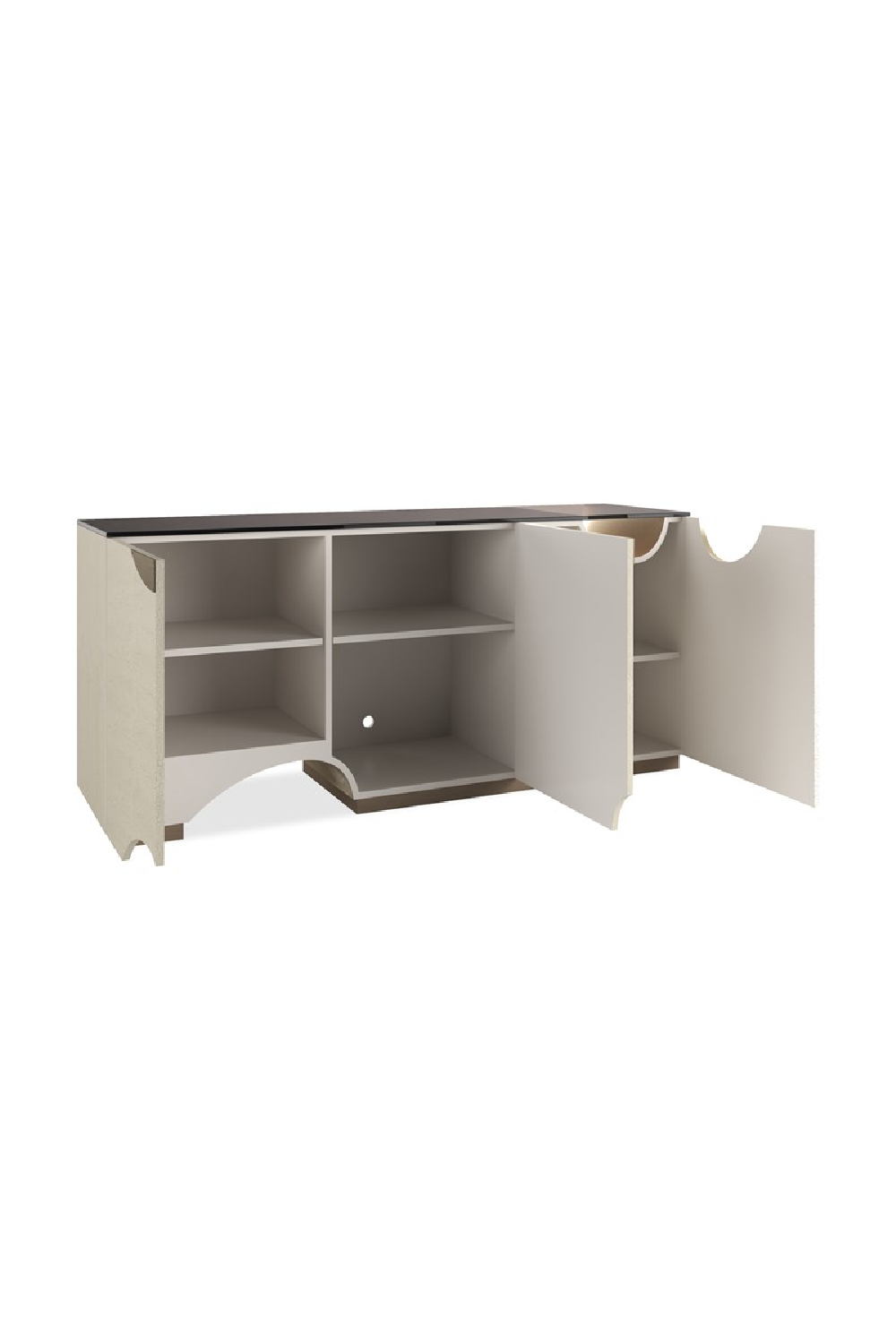 Ivory 3-Door Media Unit | Caracole Chasm | Caracole.eu.com