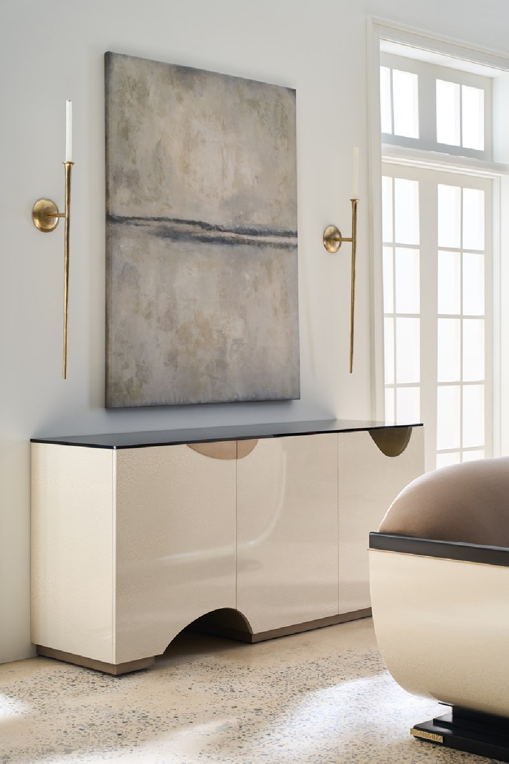 Ivory 3-Door Media Unit | Caracole Chasm | Caracole.eu.com