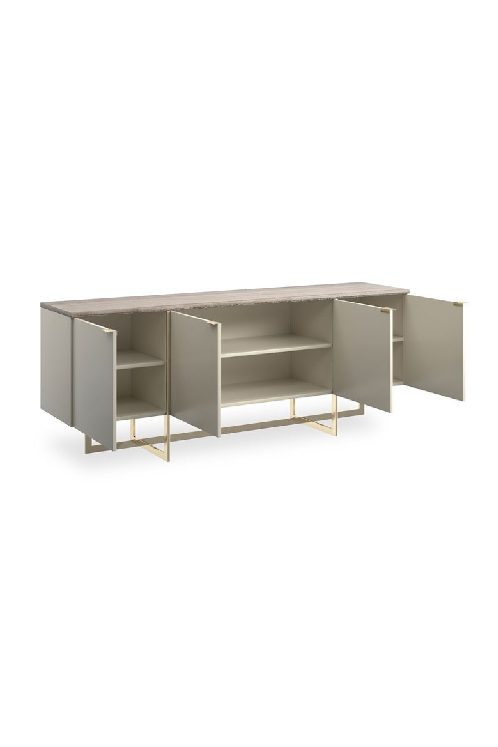 Cream 4-Door Media Unit | Caracole Wish You Were Here | Caracole.eu.com