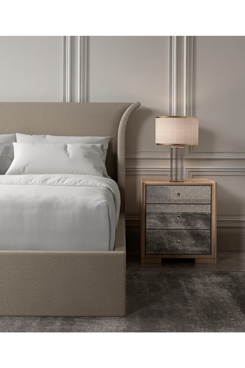 Flared Headboard Bed | Caracole Beauty Sleep | Caracole.eu.com