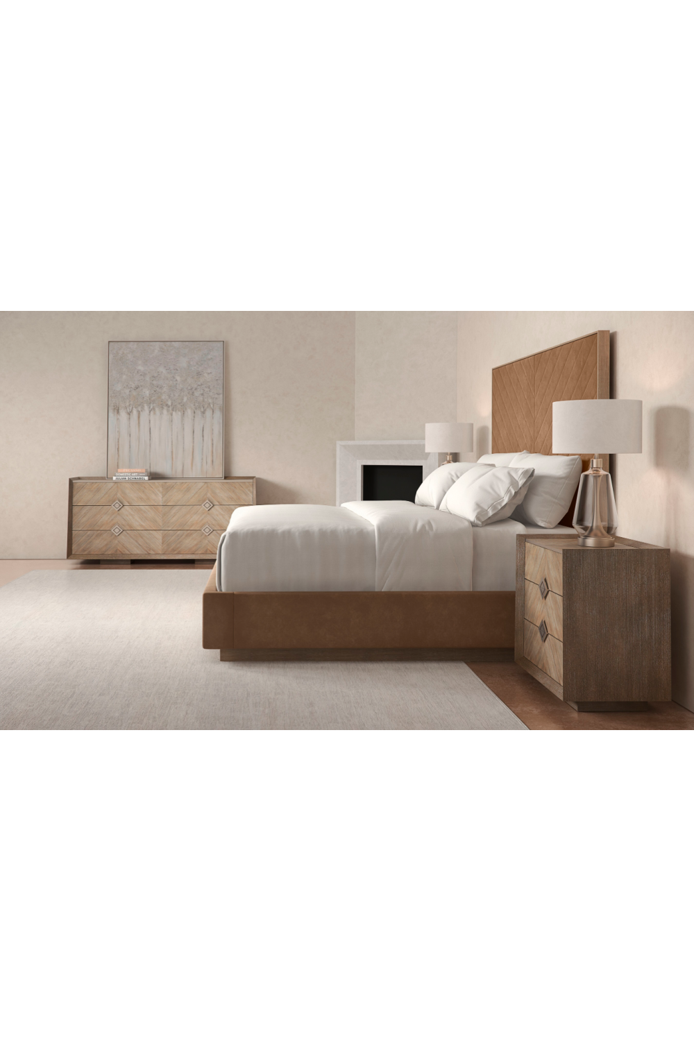 Brown Channel-Tufted Bed | Caracole Meet U In The Middle | Caracole.eu.com