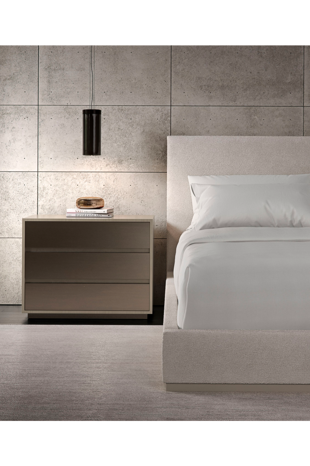 White Minimalist Queen Bed | Caracole The Boutique | Caracole.eu.com