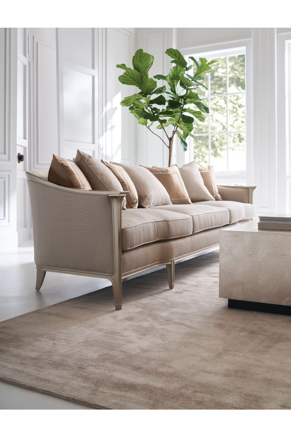 Rectangular Taupe Coffee Table | Caracole Cocktail Couture | Caracole.eu.com