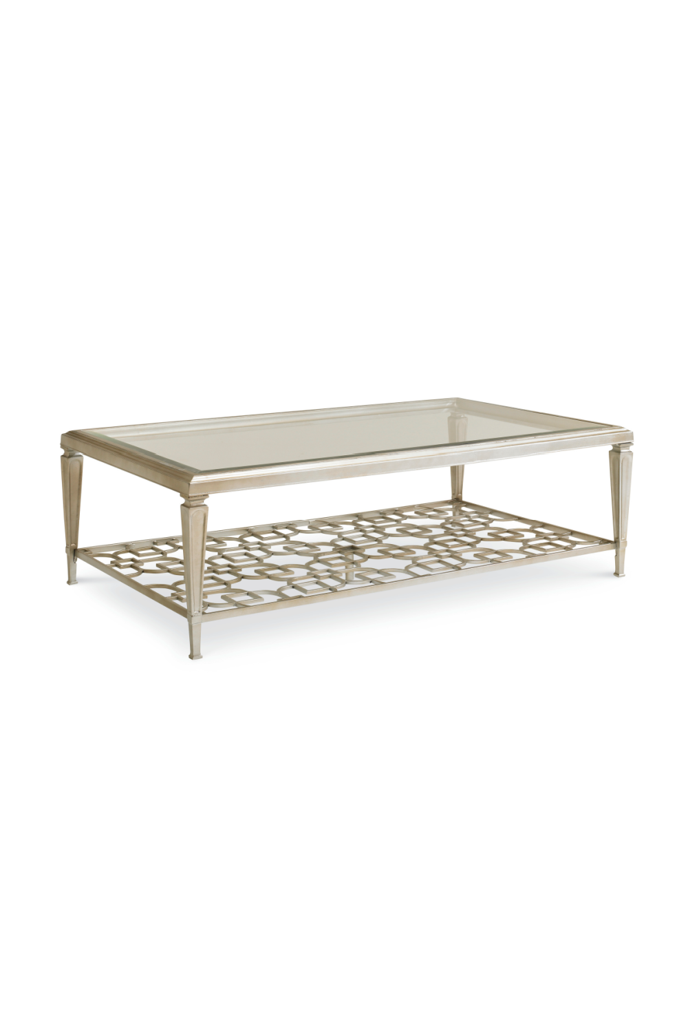 Taupe Silver Coffee Table | Caracole Socialite | Caracole.eu.com