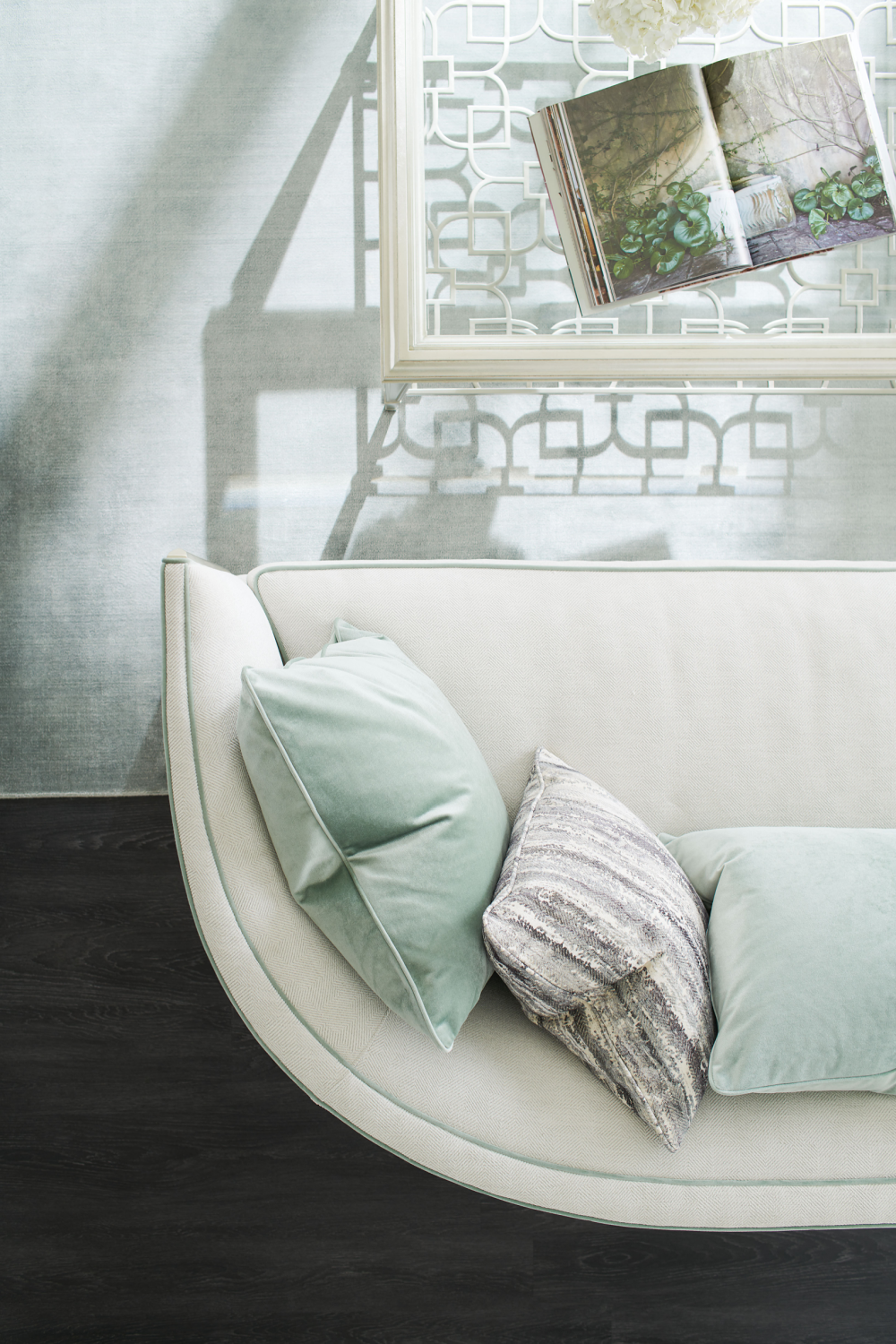 Taupe Silver Coffee Table | Caracole Socialite | Caracole.eu.com